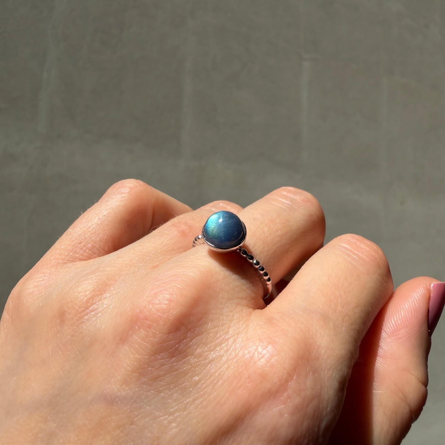 Anello Labradorite Sfera - Argento 925