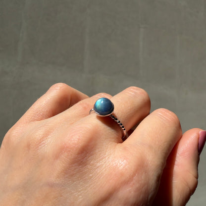 Anello Labradorite Sfera - Argento 925
