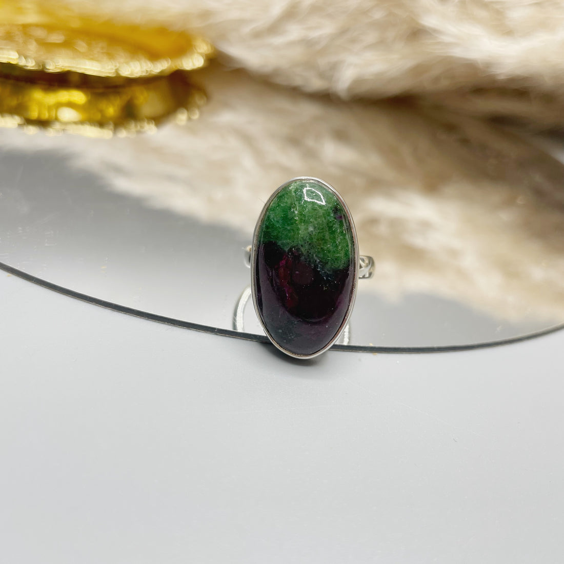 Anello Rubyzoisite e Argento 925