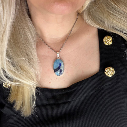 Ciondolo Afghanite e Argento 925