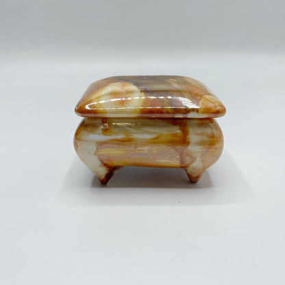 Portagioie piccolo, porcellana dipinta a mano - Arancio