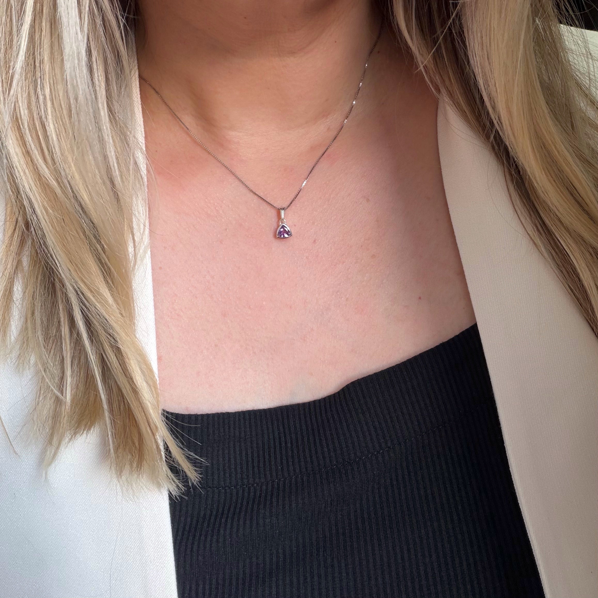 Collana Punto Luce Ametista - Argento 925