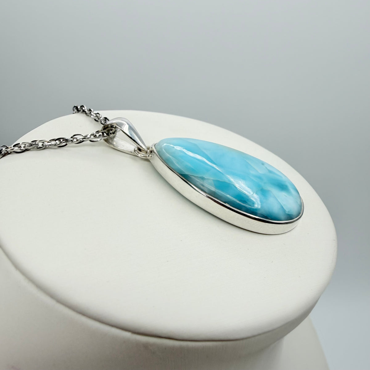 Ciondolo Larimar Argento 925 - Goccia grande