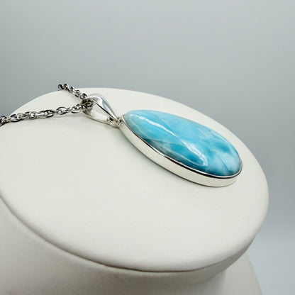 Ciondolo Larimar Argento 925 - Goccia grande