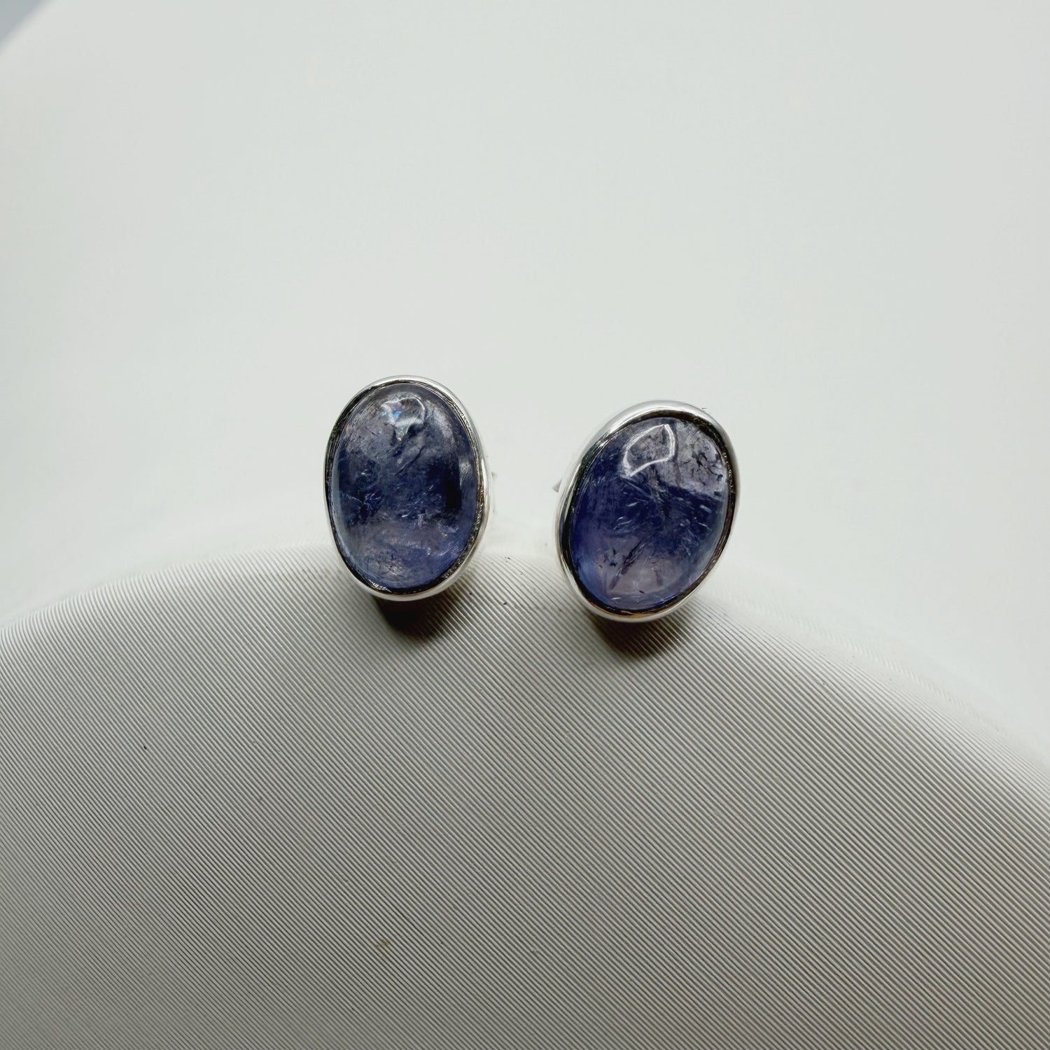 Orecchini a lobo Tanzanite - Argento 925 - Ovale
