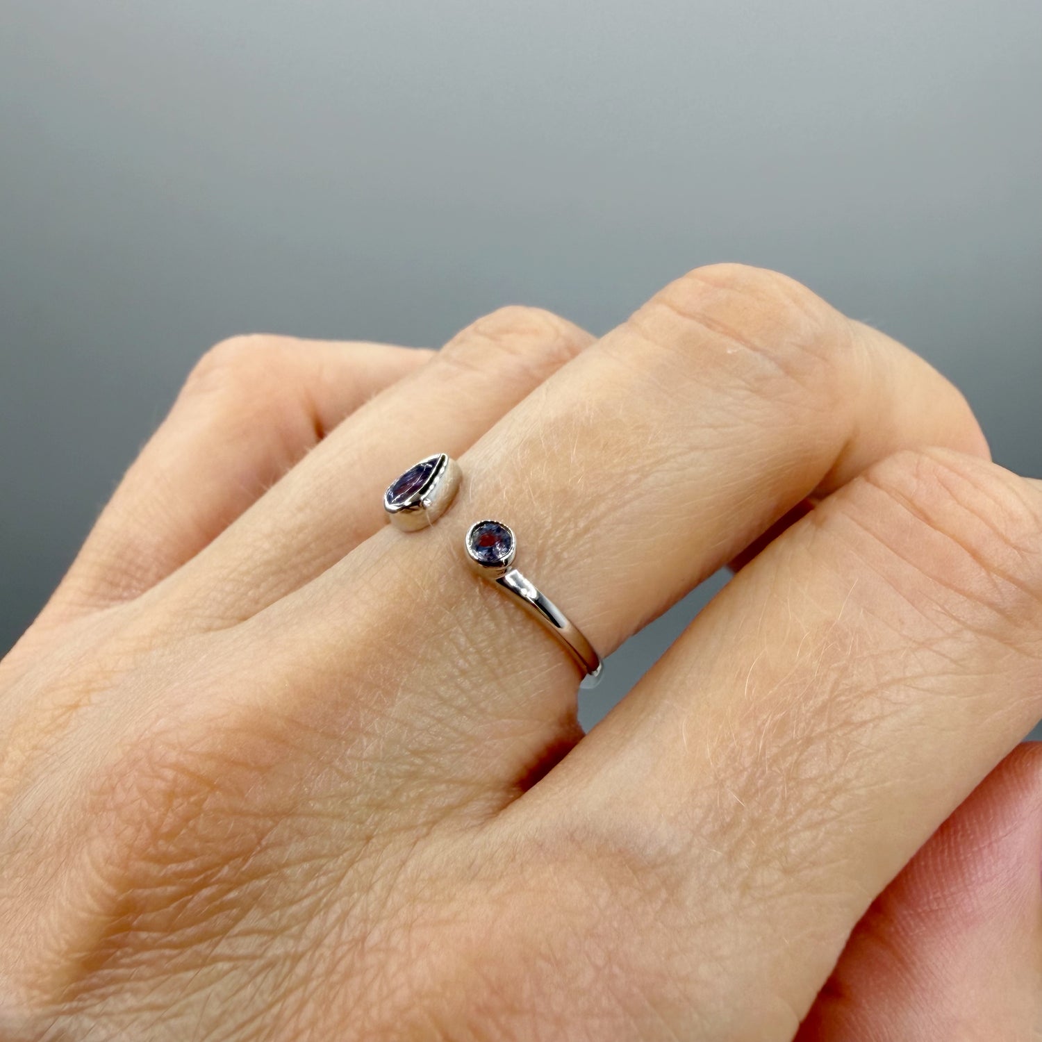 Anello Double Tanzanite - Argento 925