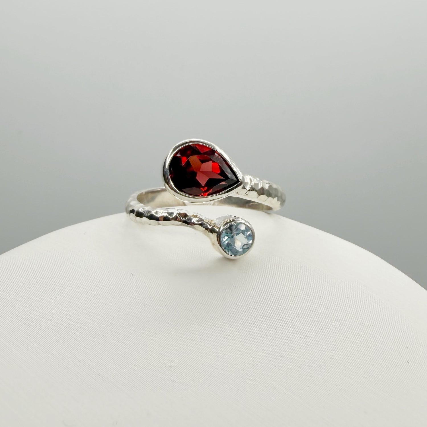Anello Topazio e Granato - Argento 925