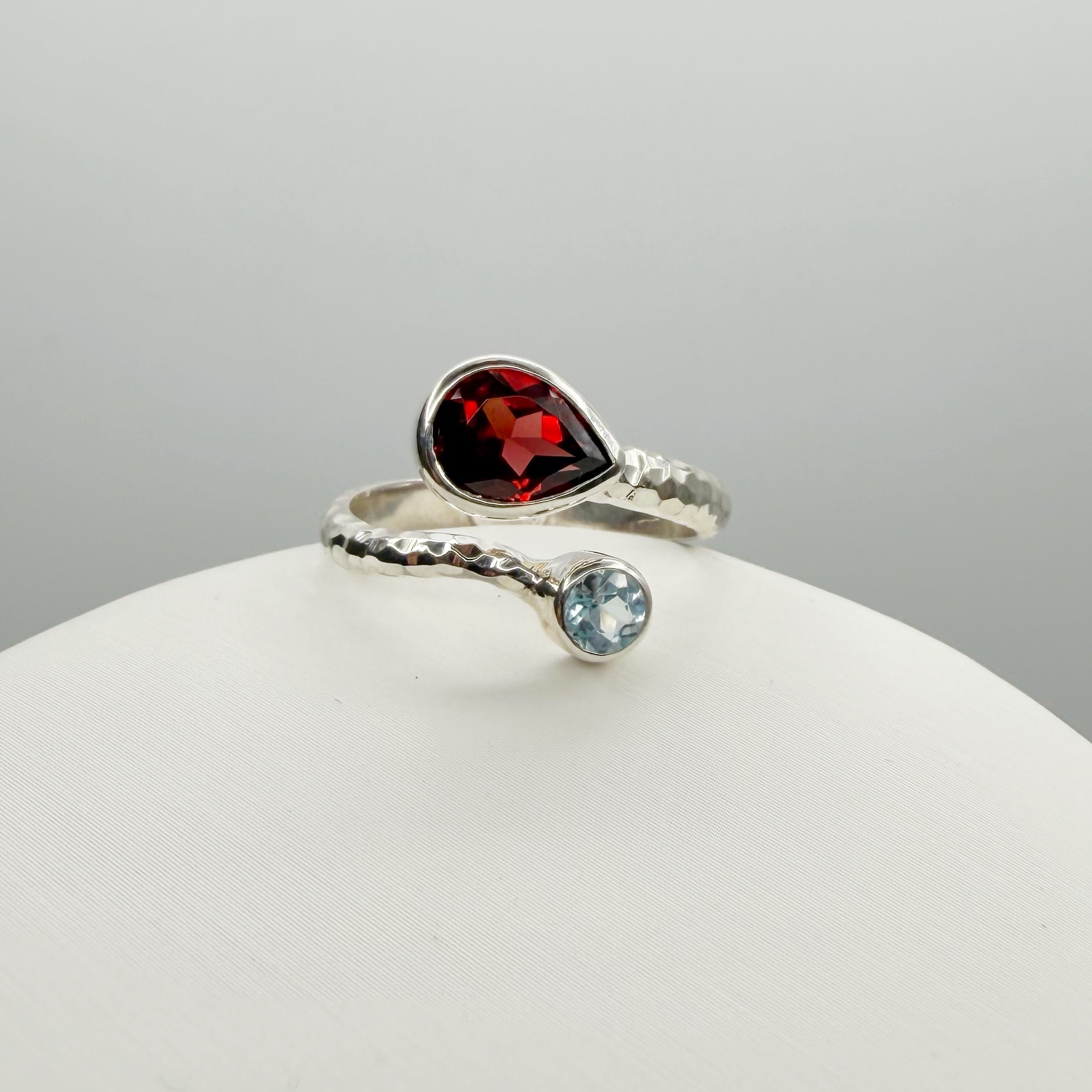 Anello Topazio e Granato - Argento 925