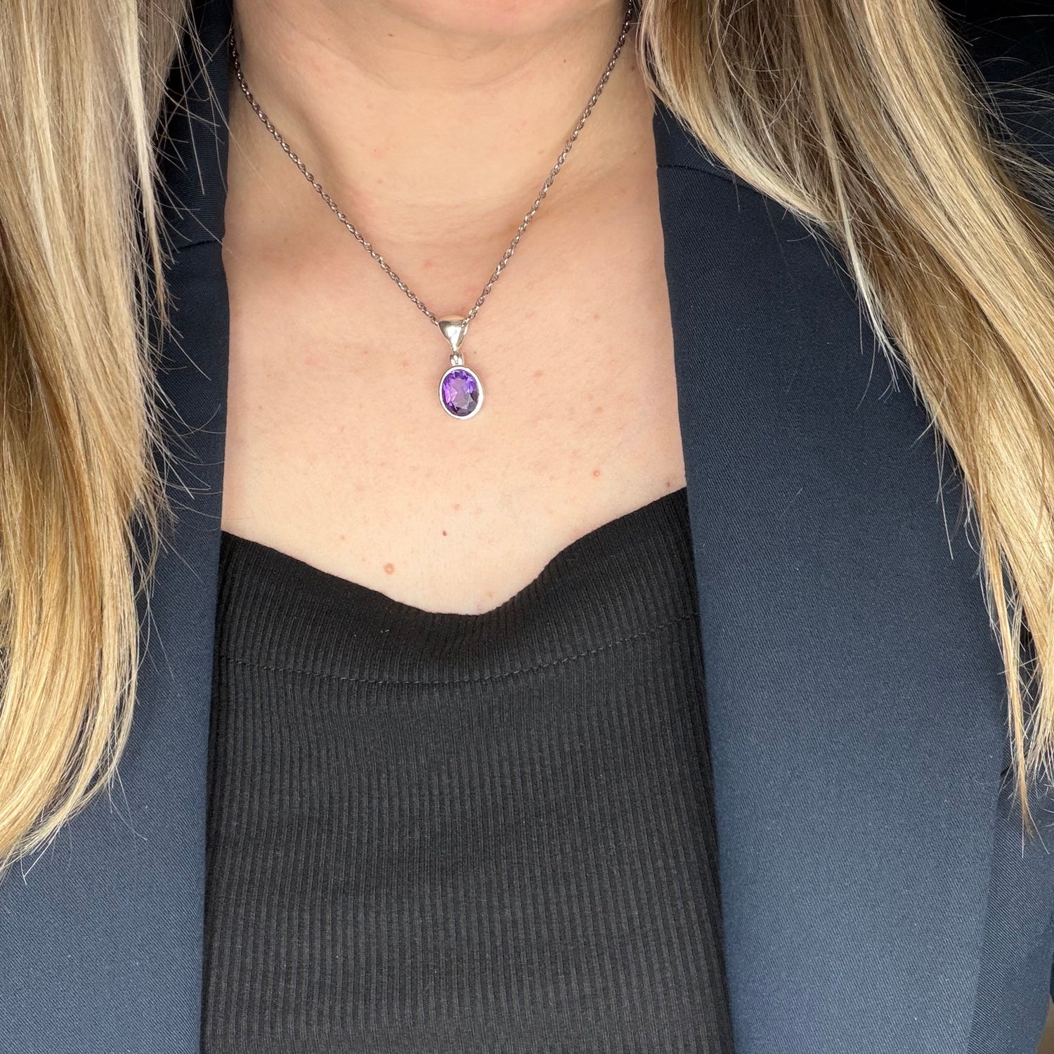 Ciondolo Ametista Argento 925