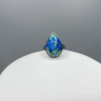 Anello Turchese Naturale e Lapislazzuli - Argento 925