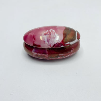 Portagioie Mignon, porcellana dipinta a mano - Rosso