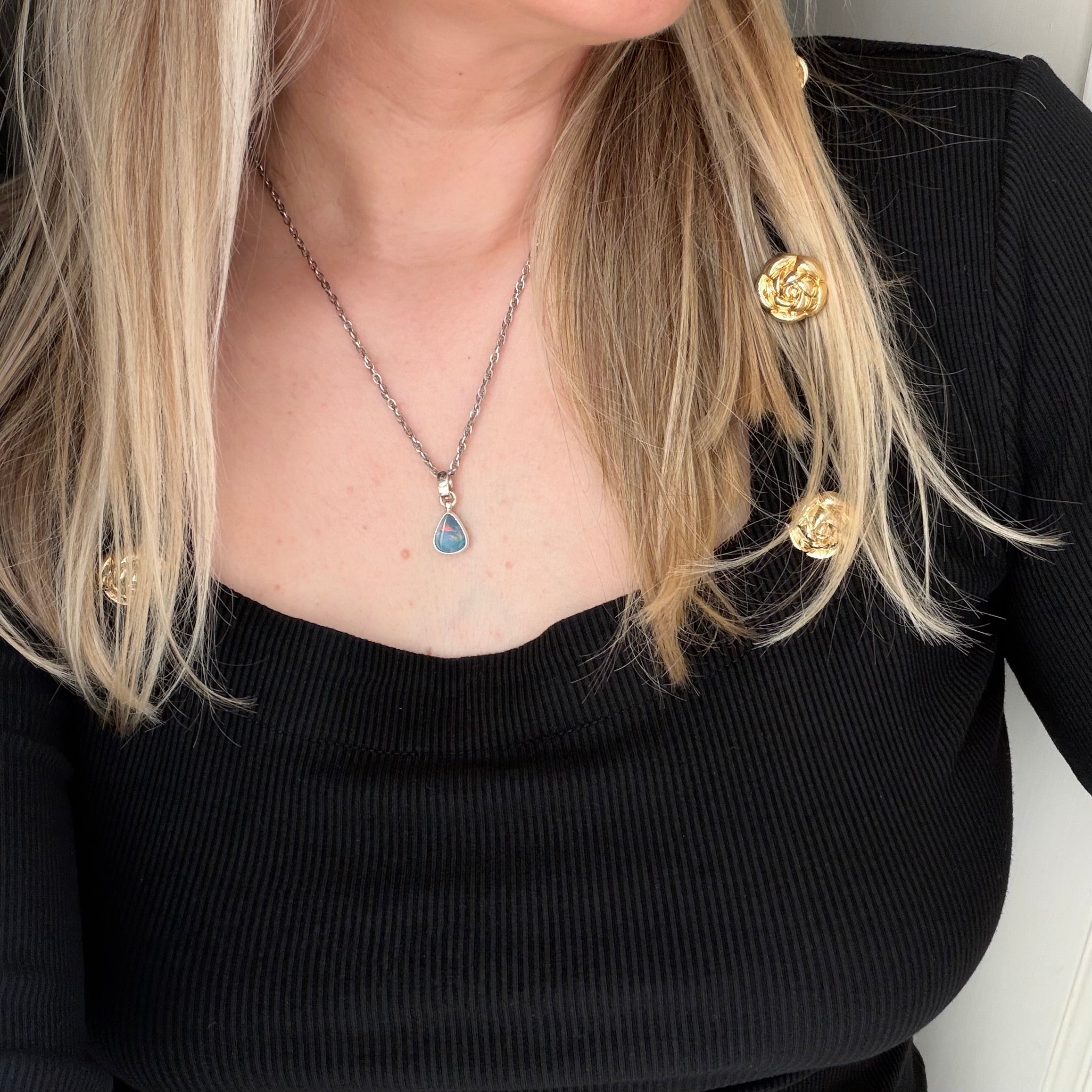 Ciondolo Opale Australiano - Argento 925