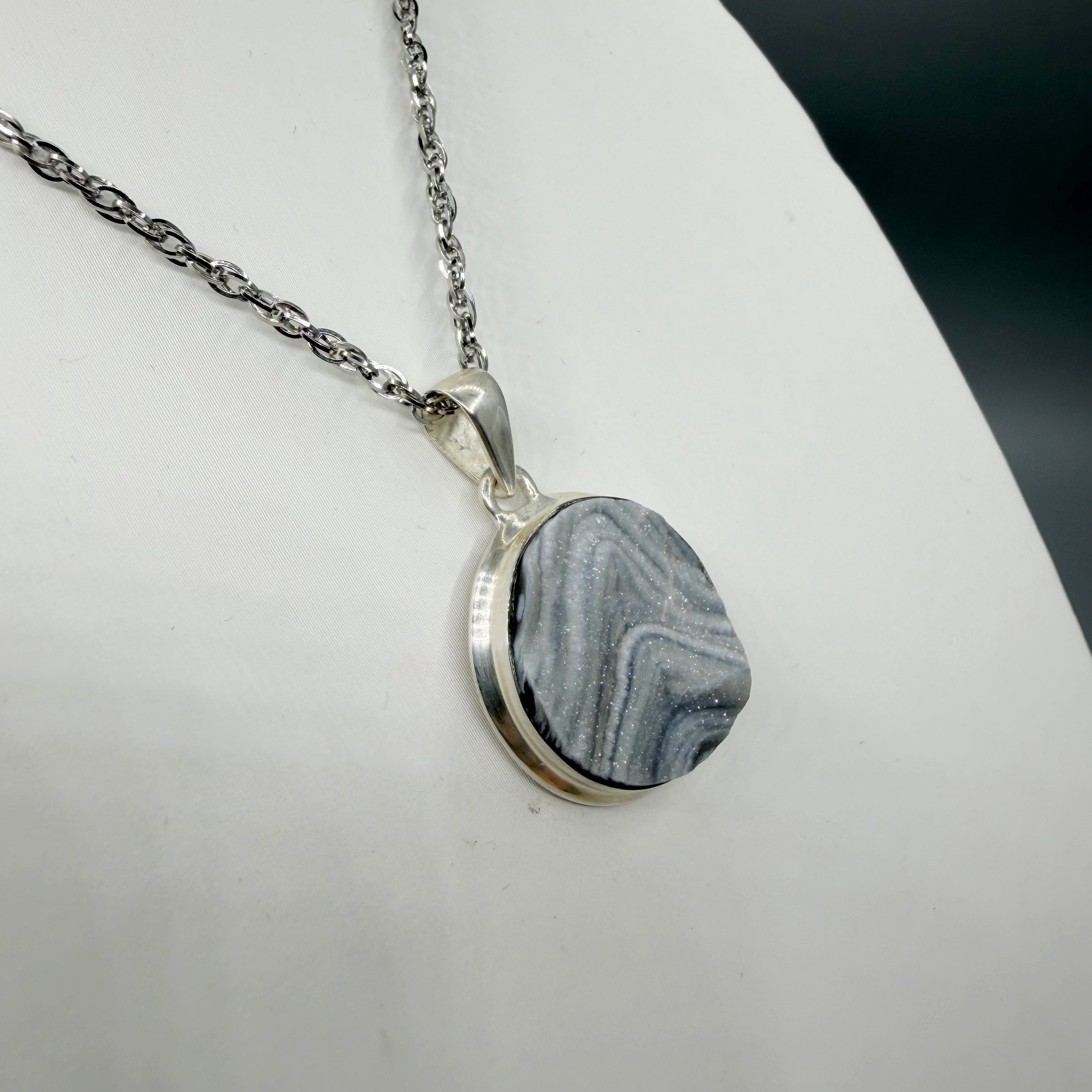 Ciondolo Desert Druzy Argento 925 - Tondo