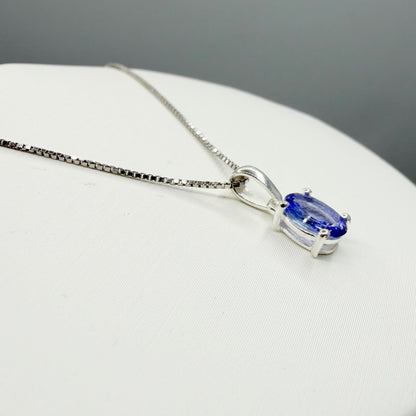 Ciondolo Punto Luce Tanzanite Argento 925 - Ovale
