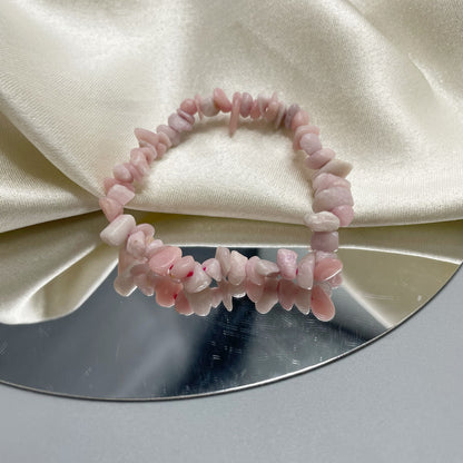 Braccialetto Opale Rosa - elastico