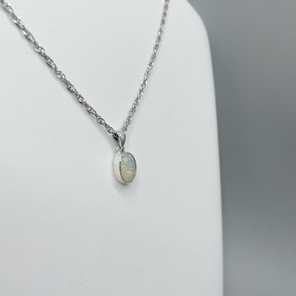 Ciondolo Opale Etiope Sfaccettato Ovale - Argento 925