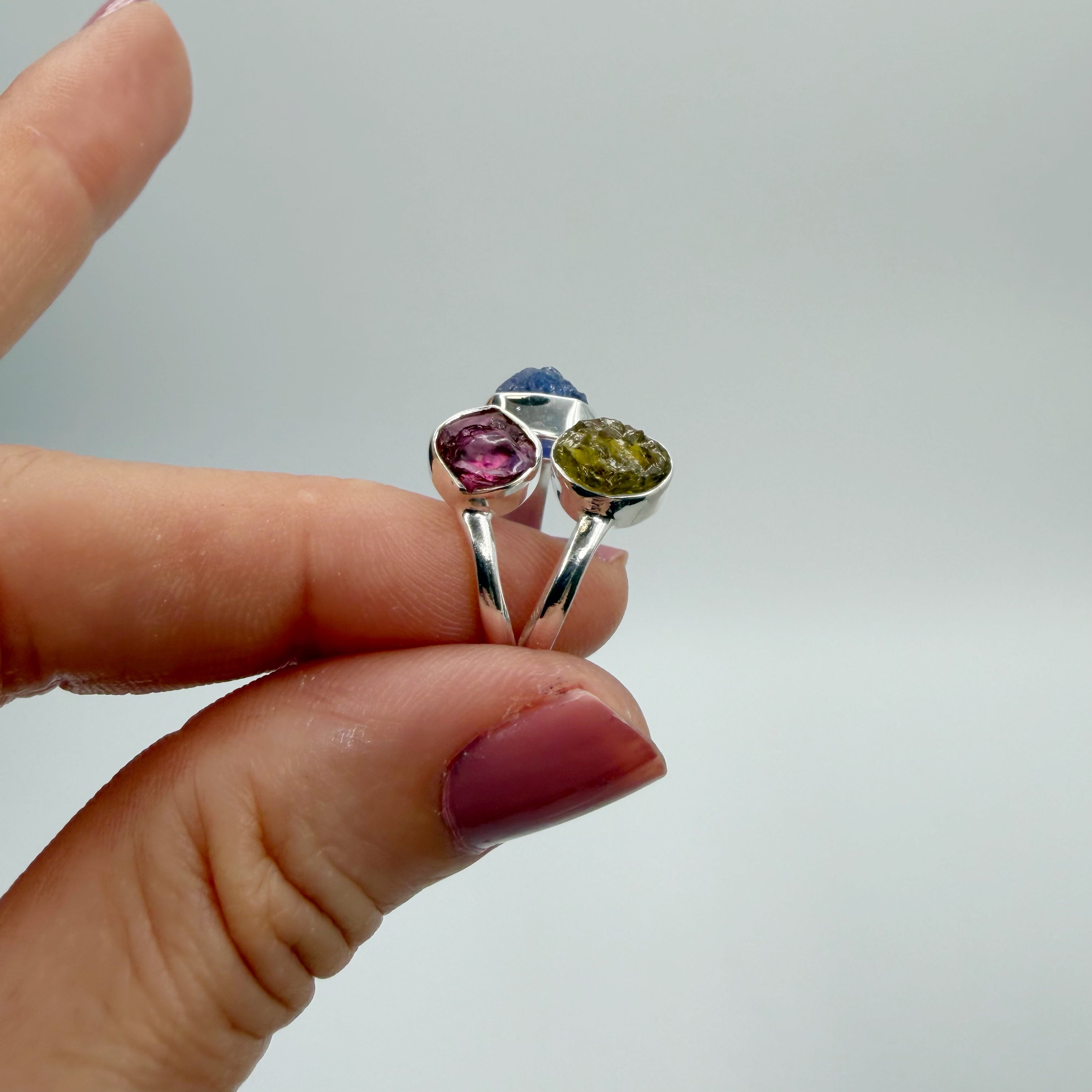 Anello Tanzanite e Tormalina Policroma - Argento 925