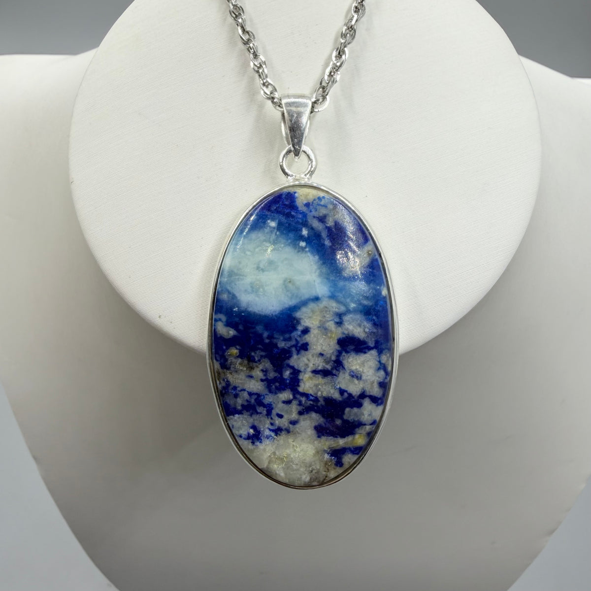Ciondolo Afghanite e Argento 925 - Ovale