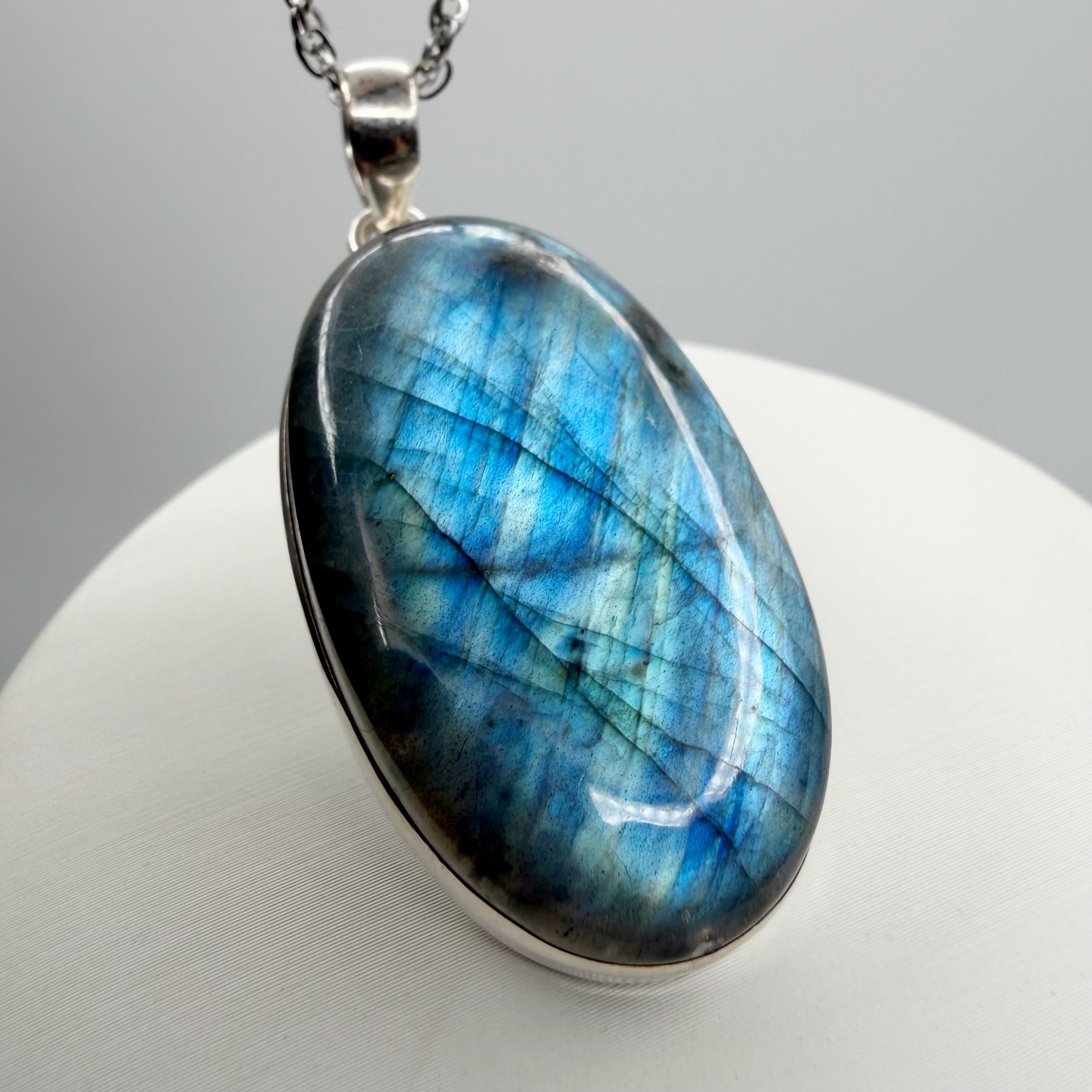 Ciondolo Labradorite - Argento 925 Ovale