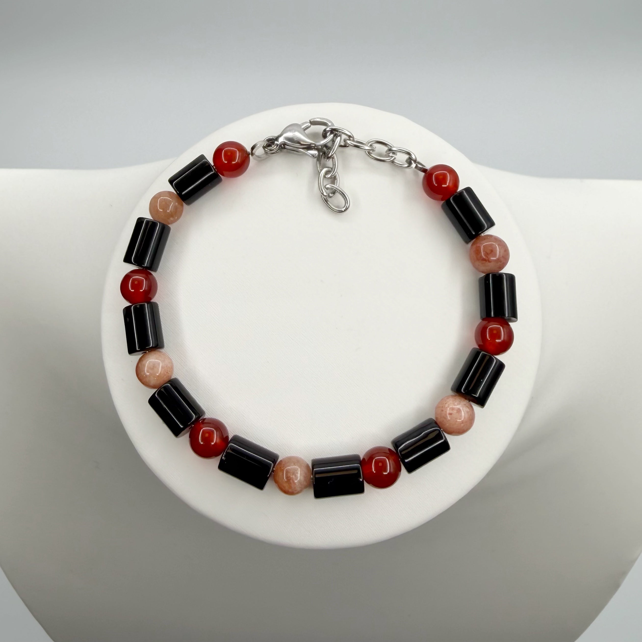 Bracciale Good Vibes - Onice, Pietra del Sole e Corniola - LIMITED EDITION