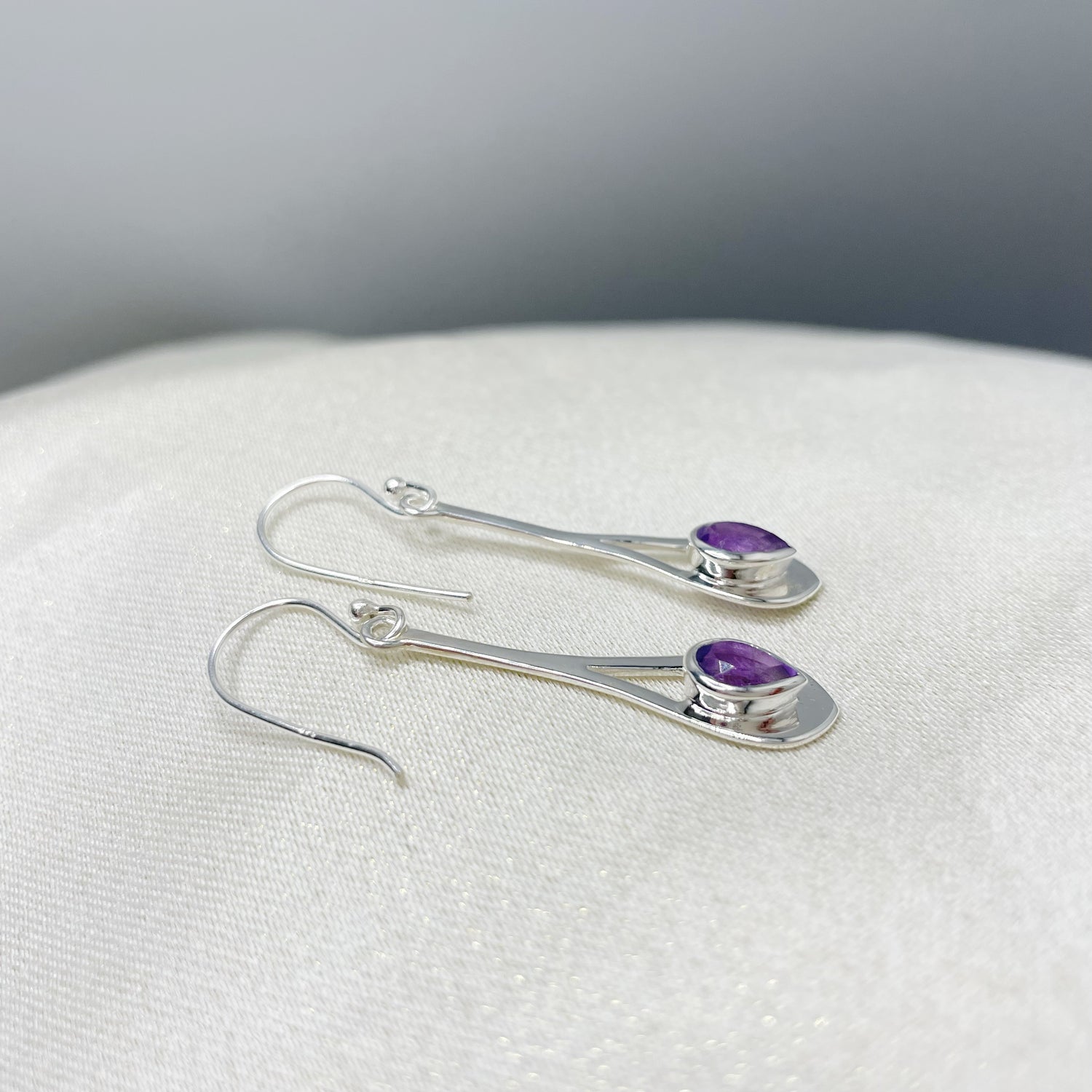 Orecchini Semplice A Pendente Con Ametista | AJ Tuscany | Art Jewelery In Tuscany - Foto 11