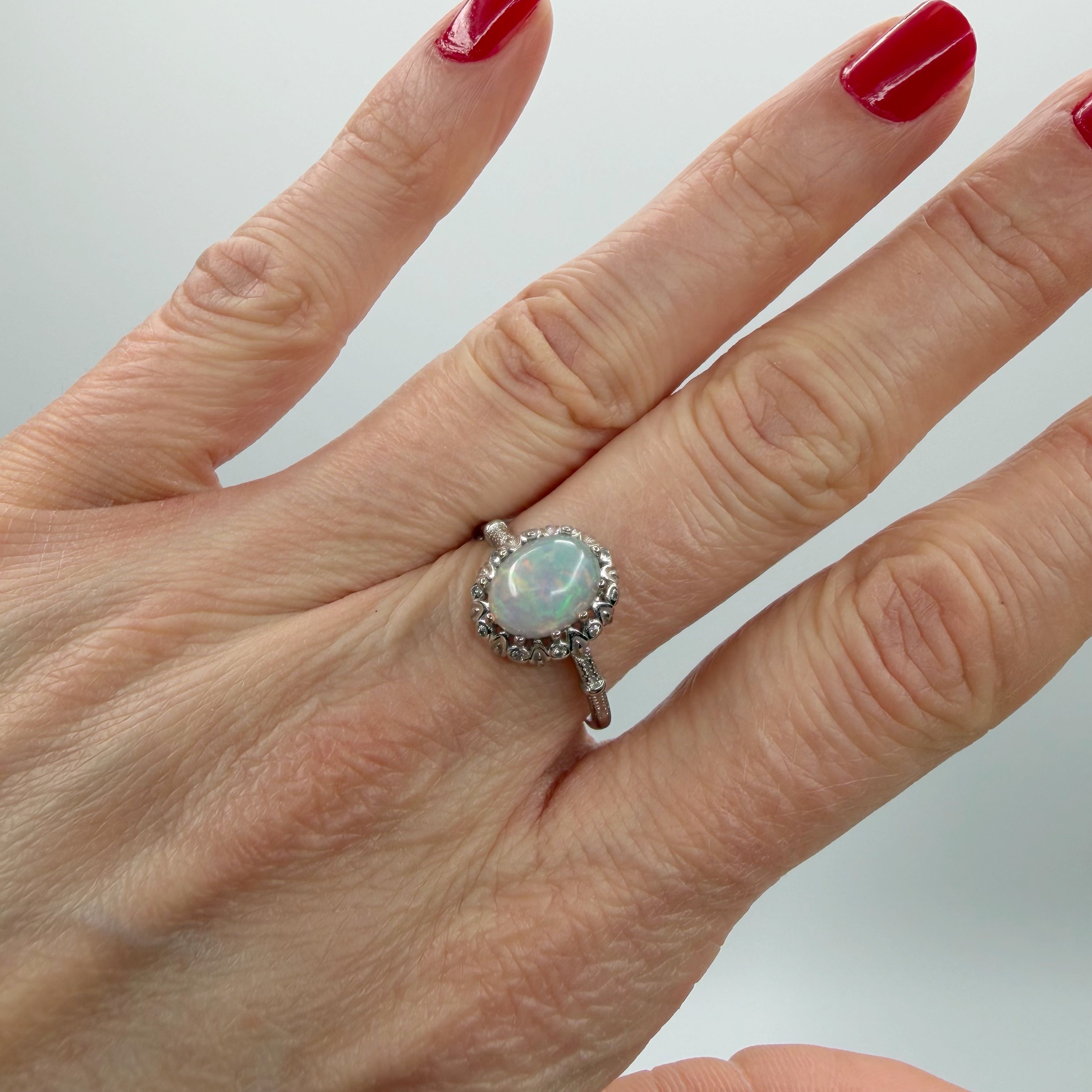 Anello Opale Etiope e Argento 925