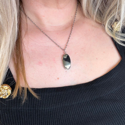 Ciondolo Pirite in Magnetite - Argento 925