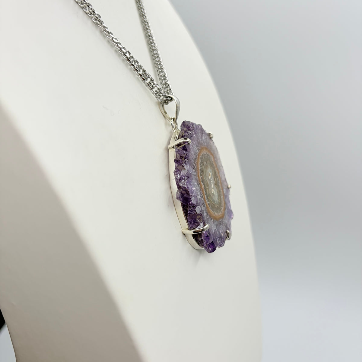 Ciondolo Fiore di Ametista - Argento 925 - Gande