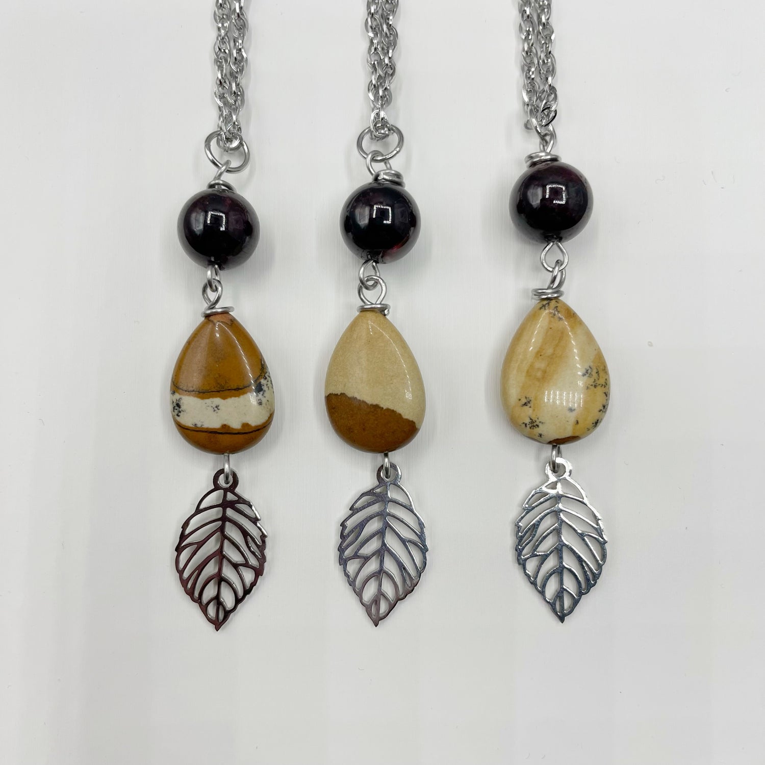 Collana del Successo - Granato e Pietra Paesina