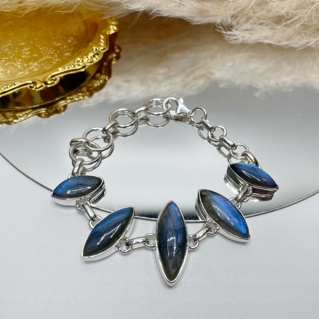 Bracciale Labradorite e Argento 925