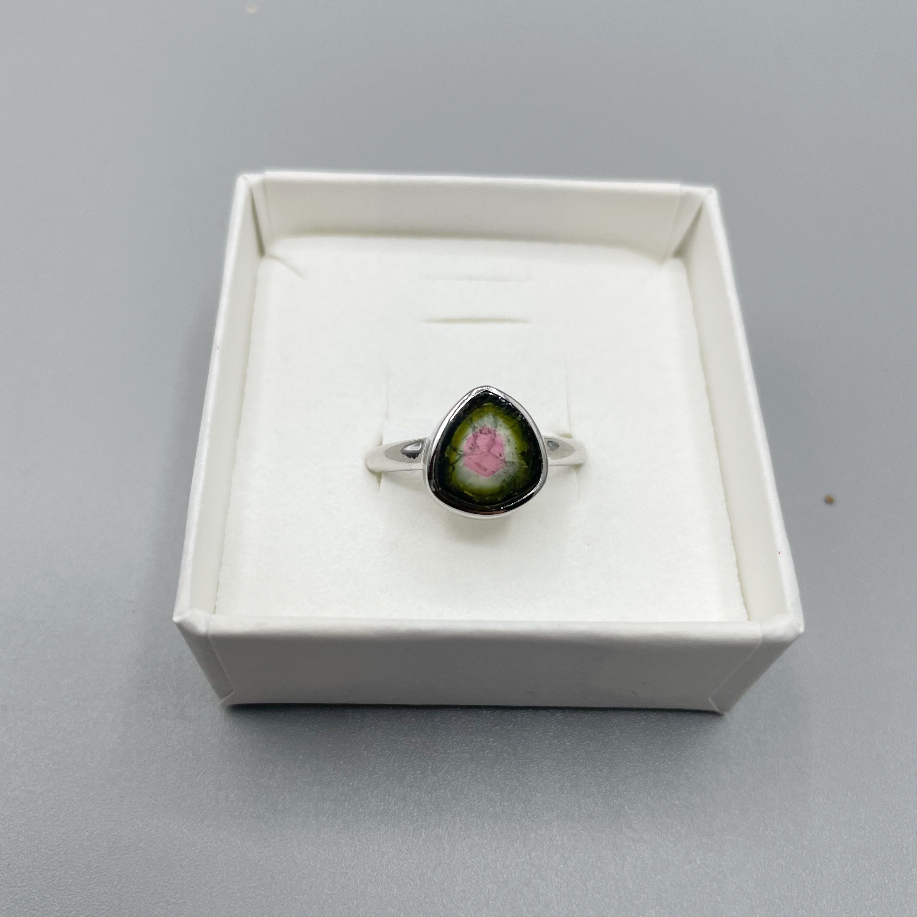Anello Tormalina Watermelon - Argento 925