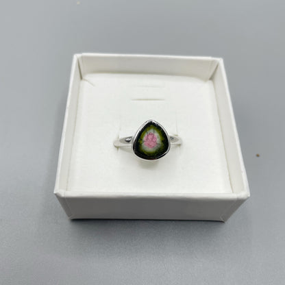 Anello Tormalina Watermelon - Argento 925