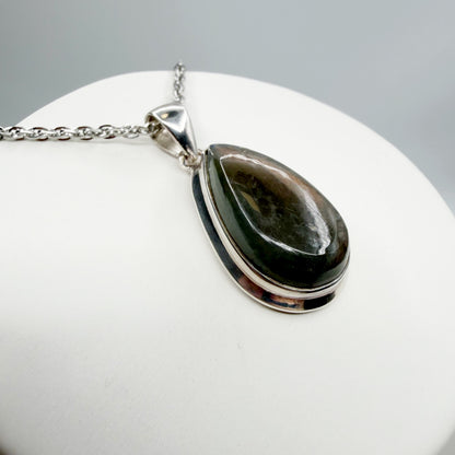Ciondolo Labradorite Viola - Argento 925 - a goccia