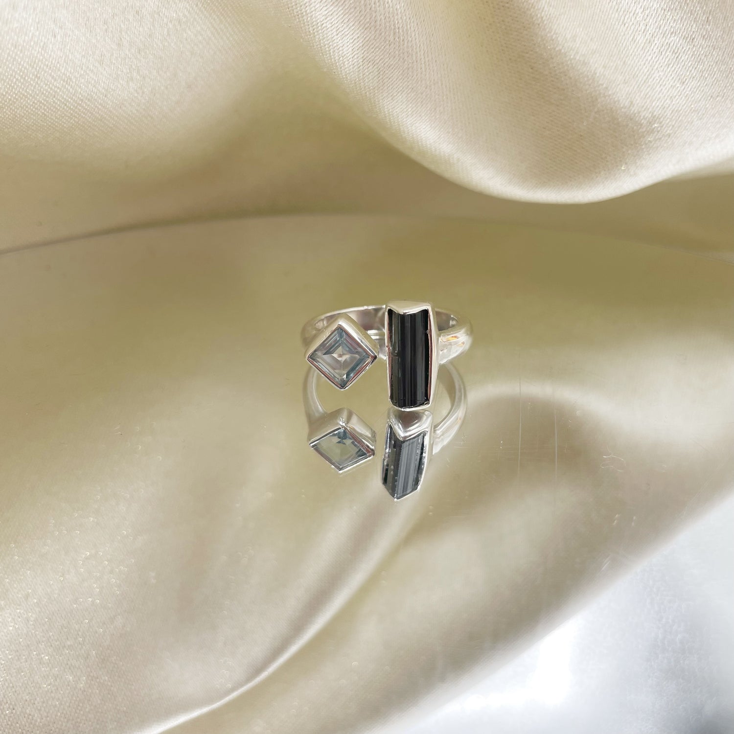 Anello Tormalina e Topazio - Argento 925