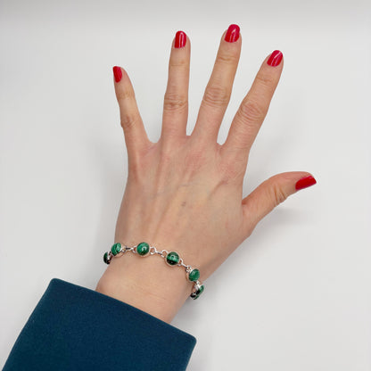 Bracciale Malachite e Argento 925