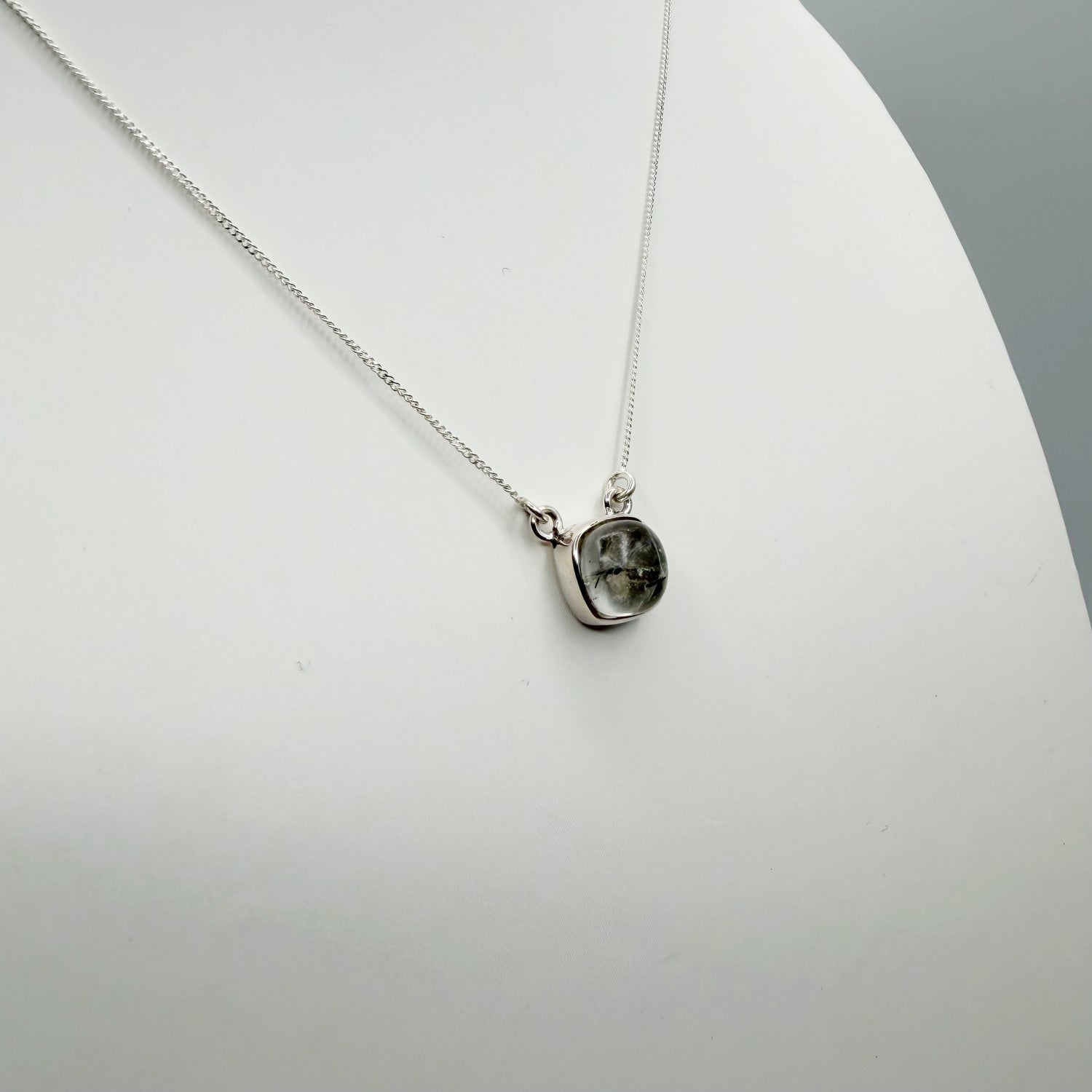 COAI Collana da Donna con Ciondolo Quarzo Fantasma