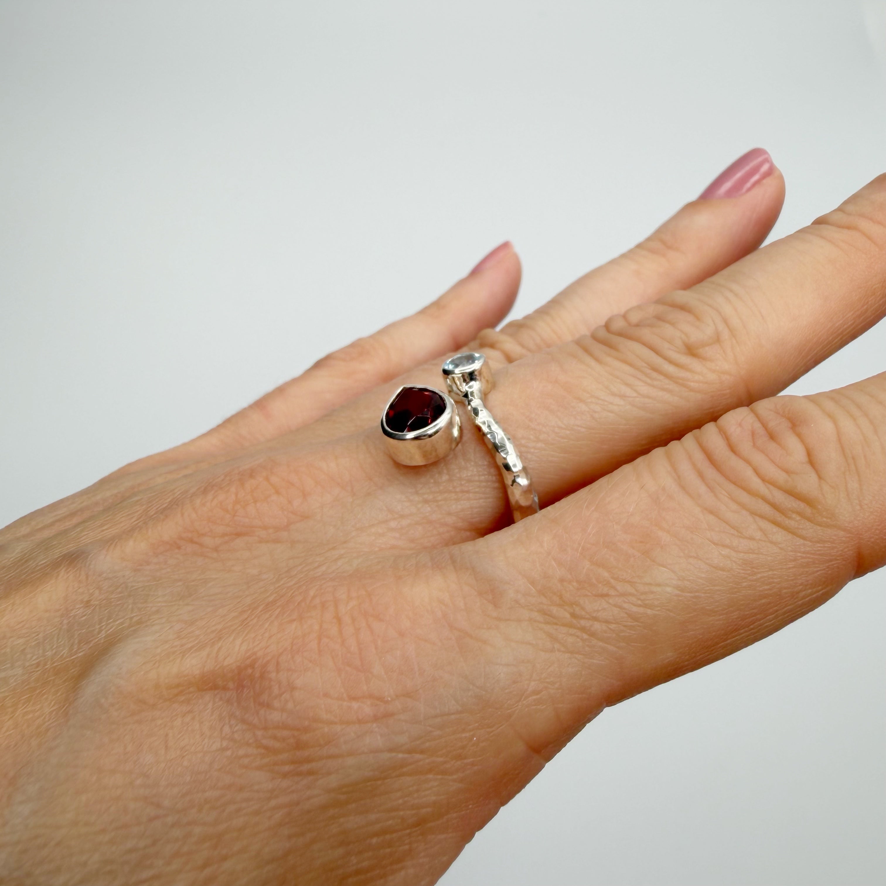 Anello Topazio e Granato - Argento 925