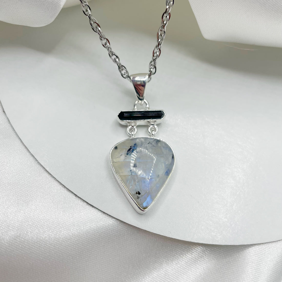 Ciondolo Labradorite e Tormalina Lady - Argento 925