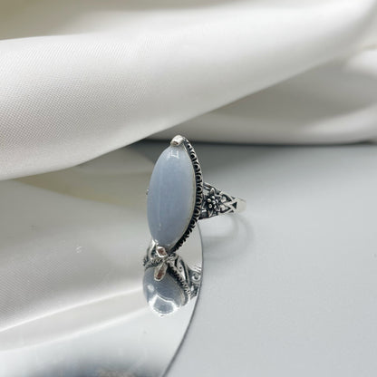 Anello Angelite e Argento 925
