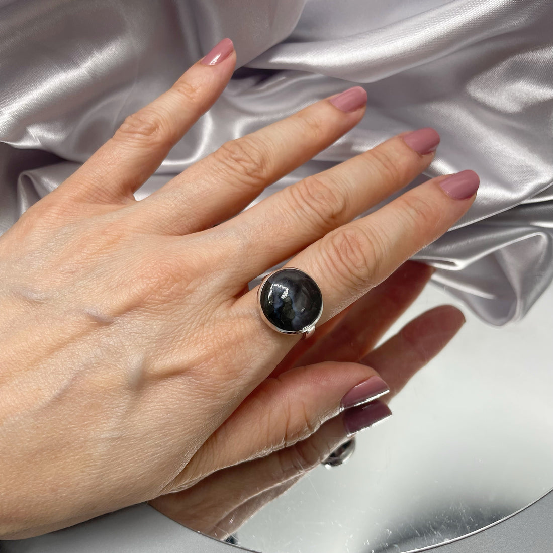 Anello Merlinite Mistica e Argento 925