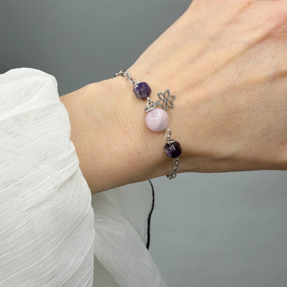 Bracciale Manifestazione - Kunzite e Ametista - LIMITED EDITION