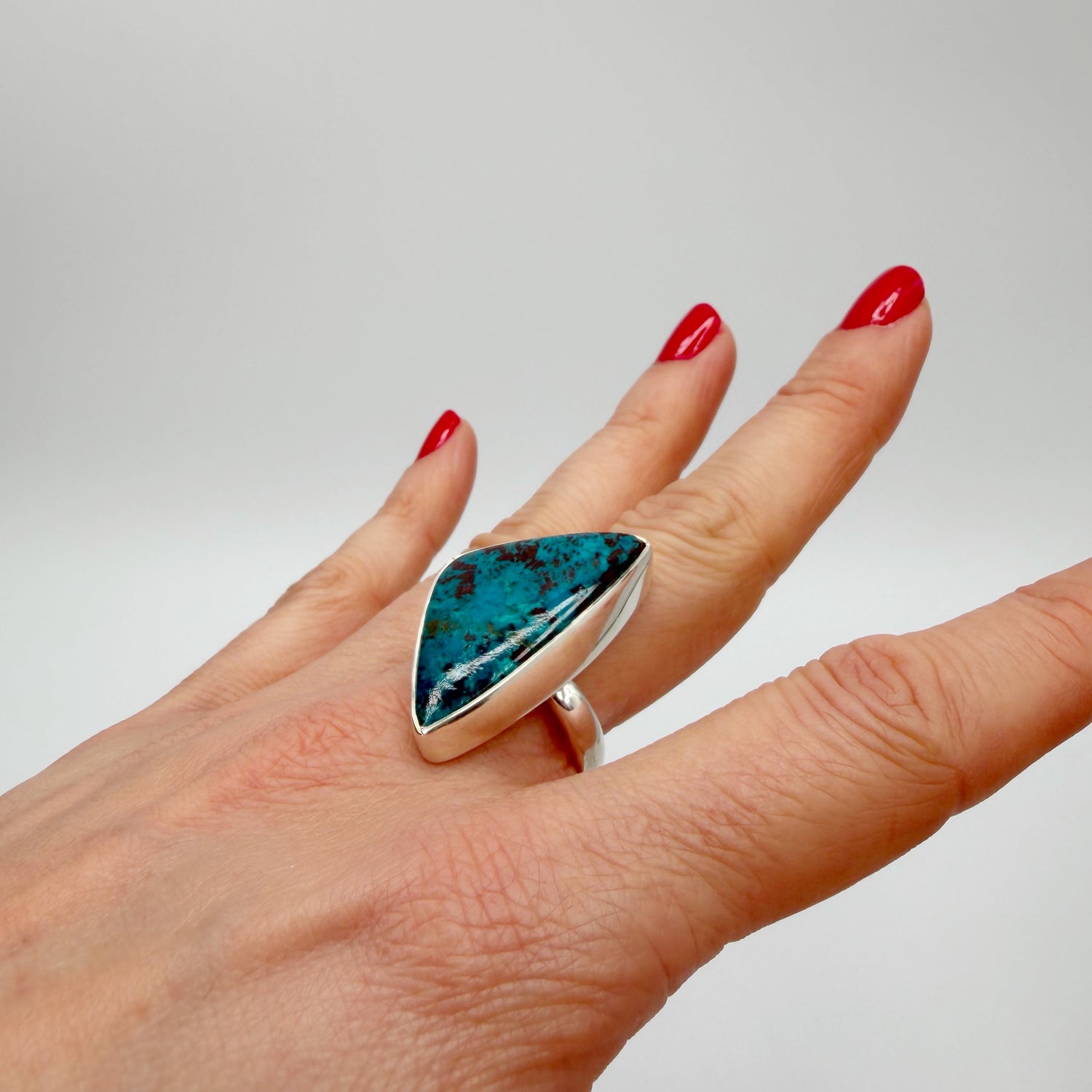 Anello Shattuckite e Argento 925