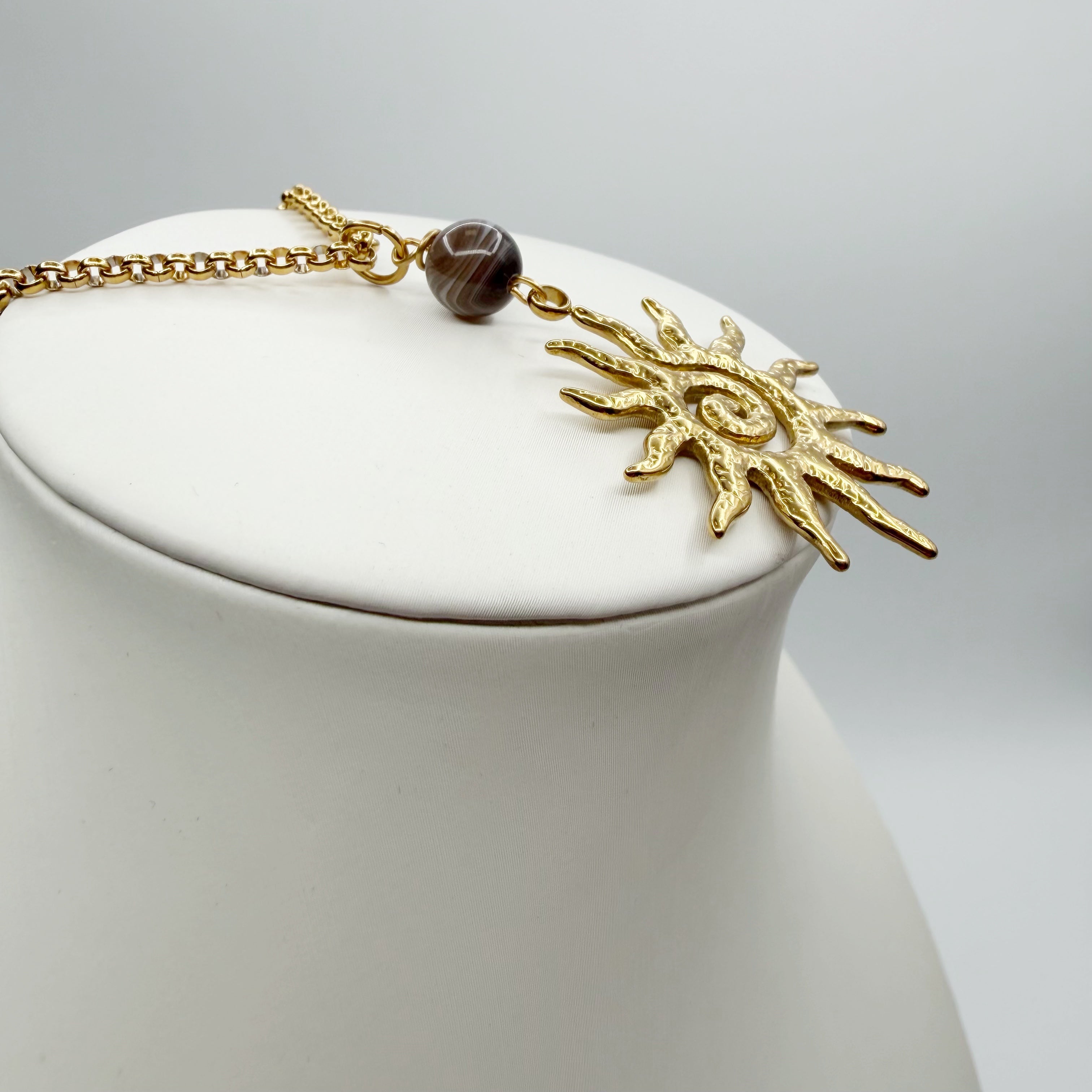 Collana Occhio di Shiva Sunshine - Acciaio inossidabile GOLD