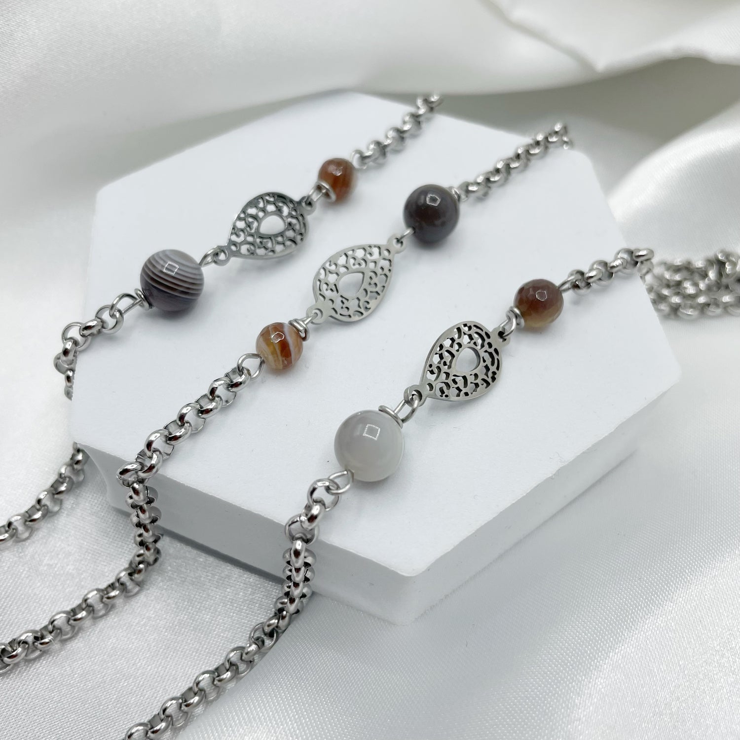 Bracciale Occhio di Shiva - Agata Botswana - LIMITED EDITION