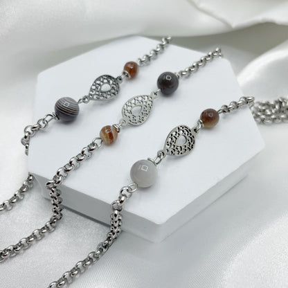 Bracciale Occhio di Shiva - Agata Botswana - LIMITED EDITION