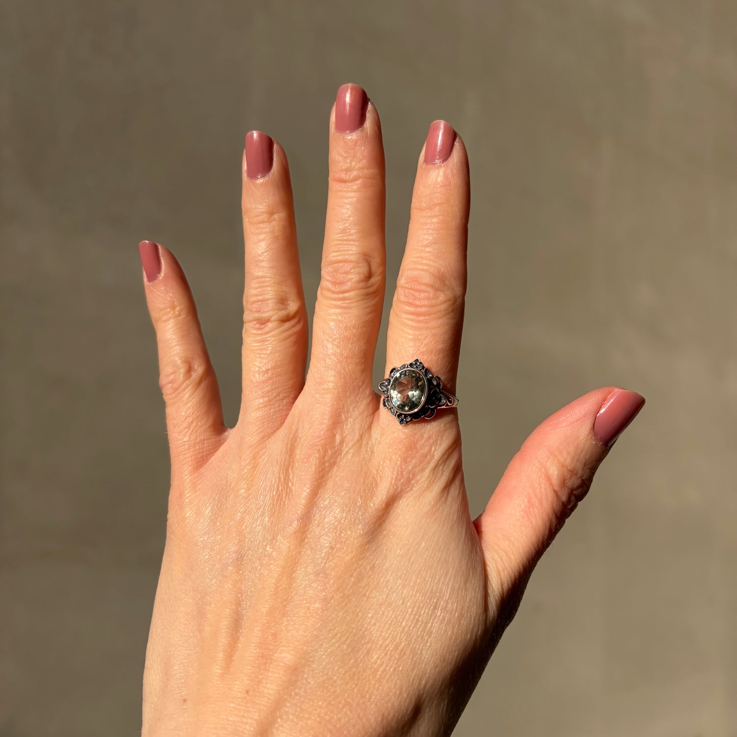 Anello Prasiolite e Argento 925 - Decor