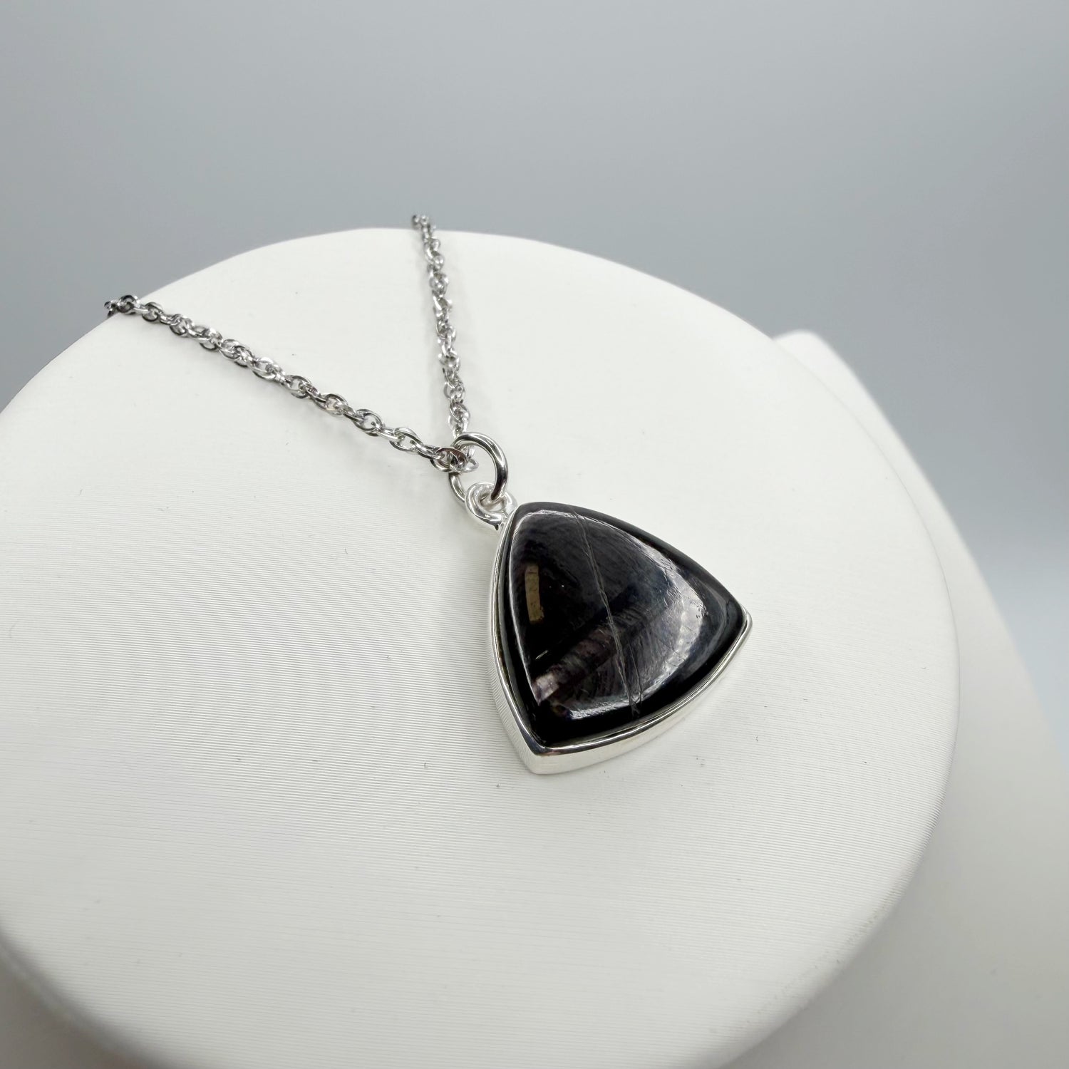 Ciondolo Iperstene Argento 925 - Triangolo piccolo