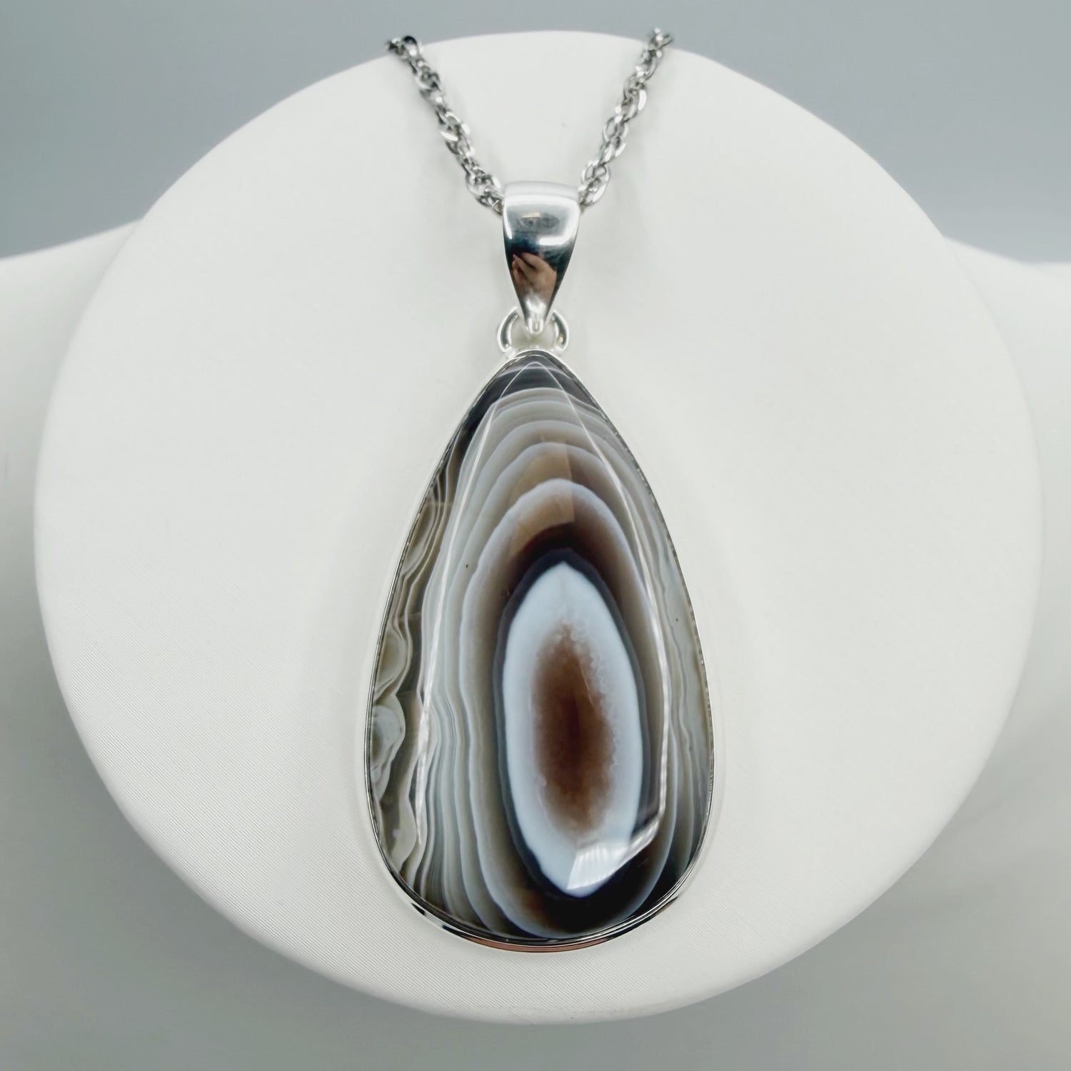 Ciondolo Occhio di Shiva Argento 925 - A Goccia grande