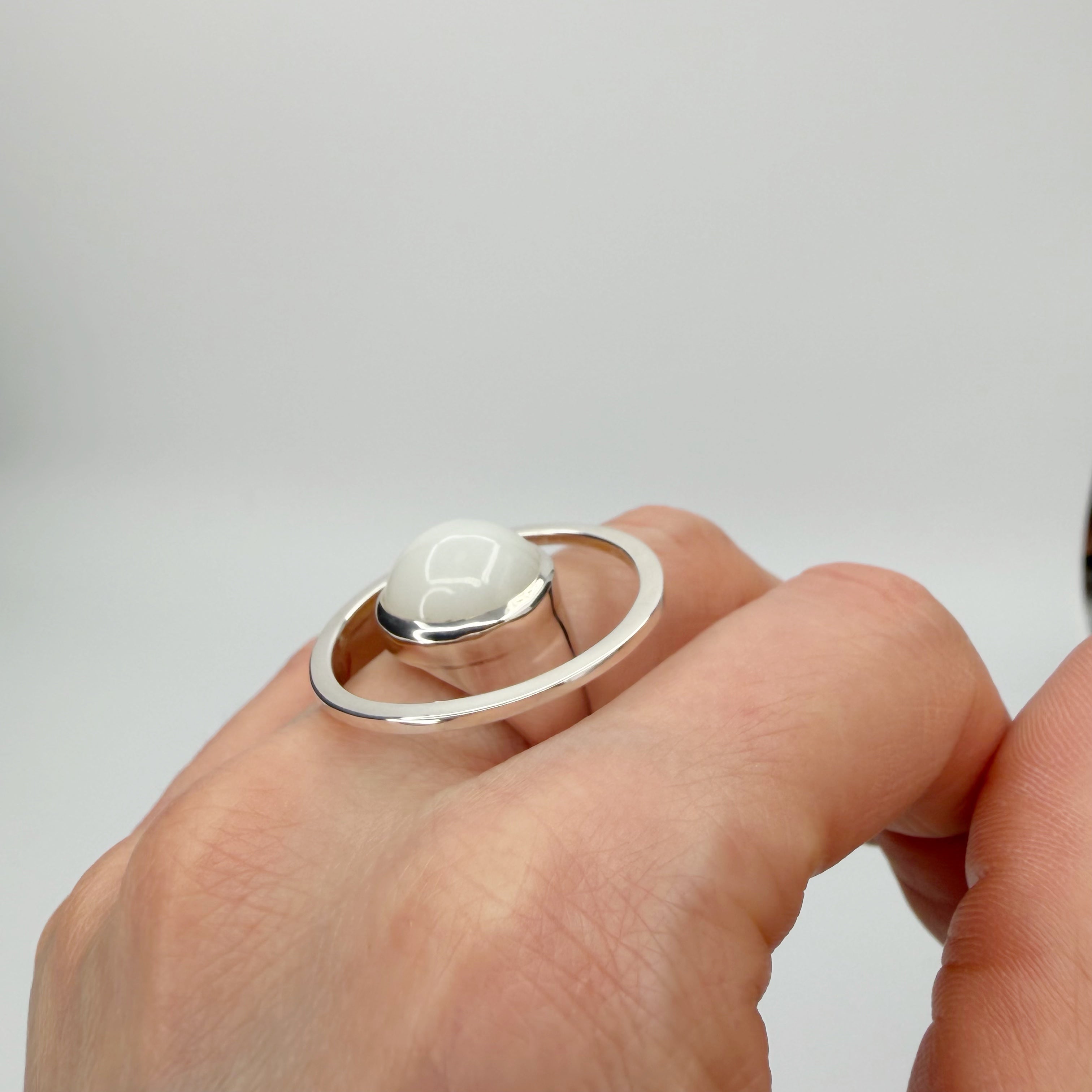 Anello Essential Pietra di Luna e Argento 925