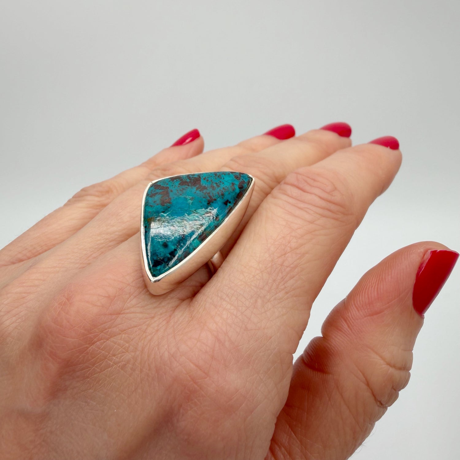 Anello Shattuckite e Argento 925